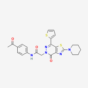 N-(4-acetylphenyl)-2-(4-oxo-2-(piperidin-1-yl)-7-(thiophen-2-yl)thiazolo[4,5-d]pyridazin-5(4H)-yl)acetamide