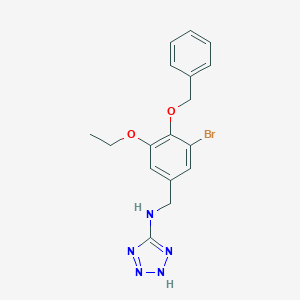 molecular formula C17H18BrN5O2 B279513 N-[4-(benzyloxy)-3-bromo-5-ethoxybenzyl]-N-(2H-tetraazol-5-yl)amine 
