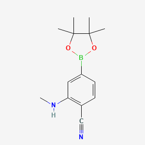 2-(Methylamino)-4-(4,4,5,5-tetramethyl-1,3,2-dioxaborolan-2-yl)-benzonitrile