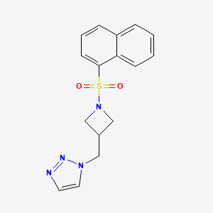 1-{[1-(naphthalene-1-sulfonyl)azetidin-3-yl]methyl}-1H-1,2,3-triazole