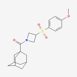 molecular formula C21H27NO4S B2795136 (3r,5r,7r)-Adamantan-1-yl(3-((4-methoxyphenyl)sulfonyl)azetidin-1-yl)methanone CAS No. 1797264-08-4