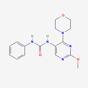molecular formula C16H19N5O3 B2795140 1-(2-Methoxy-4-morpholinopyrimidin-5-yl)-3-phenylurea CAS No. 1788532-42-2