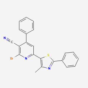 2-Bromo-6-(4-methyl-2-phenyl-1,3-thiazol-5-yl)-4-phenylpyridine-3-carbonitrile