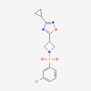 5-(1-((3-Chlorophenyl)sulfonyl)azetidin-3-yl)-3-cyclopropyl-1,2,4-oxadiazole