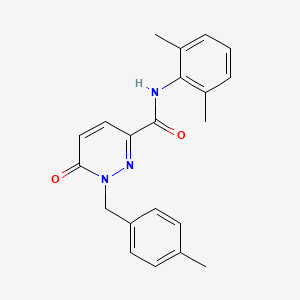 molecular formula C21H21N3O2 B2795156 N-(2,6-dimethylphenyl)-1-(4-methylbenzyl)-6-oxo-1,6-dihydropyridazine-3-carboxamide CAS No. 1049503-96-9