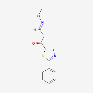 3-oxo-3-(2-phenyl-1,3-thiazol-5-yl)propanal O-methyloxime