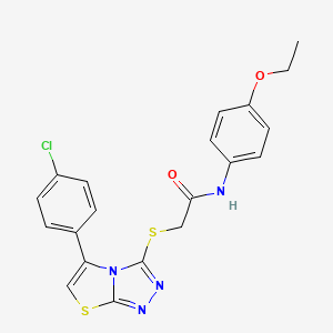 2-((5-(4-chlorophenyl)thiazolo[2,3-c][1,2,4]triazol-3-yl)thio)-N-(4-ethoxyphenyl)acetamide