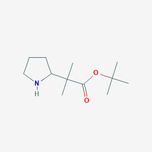 molecular formula C12H23NO2 B2795165 Tert-butyl 2-methyl-2-pyrrolidin-2-ylpropanoate CAS No. 2287289-86-3