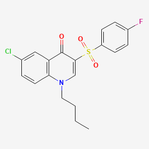 1-butyl-6-chloro-3-((4-fluorophenyl)sulfonyl)quinolin-4(1H)-one