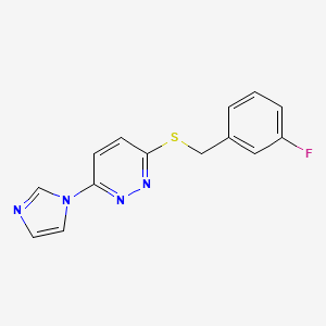 3-((3-fluorobenzyl)thio)-6-(1H-imidazol-1-yl)pyridazine