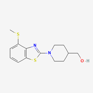 molecular formula C14H18N2OS2 B2795188 {1-[4-(Methylsulfanyl)-1,3-benzothiazol-2-yl]piperidin-4-yl}methanol CAS No. 2415463-15-7