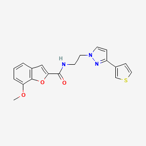 7-methoxy-N-(2-(3-(thiophen-3-yl)-1H-pyrazol-1-yl)ethyl)benzofuran-2-carboxamide