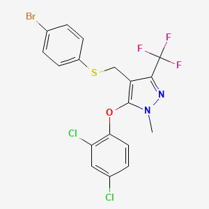 4-{[(4-bromophenyl)sulfanyl]methyl}-5-(2,4-dichlorophenoxy)-1-methyl-3-(trifluoromethyl)-1H-pyrazole