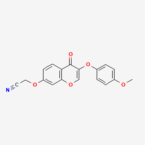 2-{[3-(4-Methoxyphenoxy)-4-oxochromen-7-yl]oxy}acetonitrile