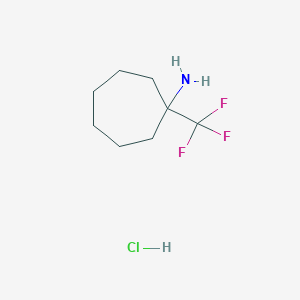 molecular formula C8H15ClF3N B2795201 1-(Trifluoromethyl)cycloheptan-1-amine hydrochloride CAS No. 2470440-92-5