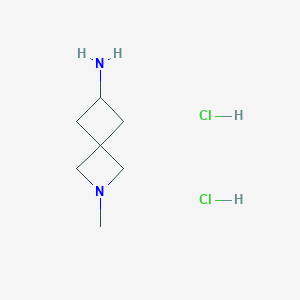 molecular formula C7H16Cl2N2 B2795206 2-甲基-2-氮杂螺[3.3]庚烷-6-胺二盐酸盐 CAS No. 2306276-66-2
