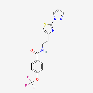 N-(2-(2-(1H-pyrazol-1-yl)thiazol-4-yl)ethyl)-4-(trifluoromethoxy)benzamide