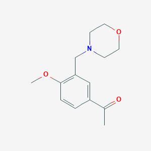 molecular formula C14H19NO3 B2795217 1-[4-Methoxy-3-(morpholin-4-ylmethyl)phenyl]ethanone CAS No. 499190-78-2