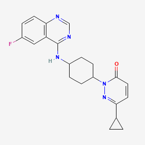 6-Cyclopropyl-2-{4-[(6-fluoroquinazolin-4-yl)amino]cyclohexyl}-2,3-dihydropyridazin-3-one