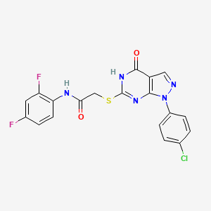 2-((1-(4-chlorophenyl)-4-oxo-4,5-dihydro-1H-pyrazolo[3,4-d]pyrimidin-6-yl)thio)-N-(2,4-difluorophenyl)acetamide