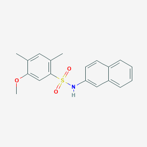 molecular formula C19H19NO3S B2795234 5-methoxy-2,4-dimethyl-N-(naphthalen-2-yl)benzene-1-sulfonamide CAS No. 2415491-36-8