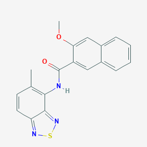 molecular formula C19H15N3O2S B279525 3-methoxy-N-(5-methyl-2,1,3-benzothiadiazol-4-yl)-2-naphthamide 