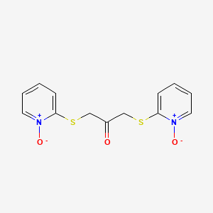 molecular formula C13H12N2O3S2 B2795256 2-({3-[(1-氧化-2-吡啶基)硫基]-2-氧代丙基}硫基)-1-吡啶酮酸盐 CAS No. 338777-83-6