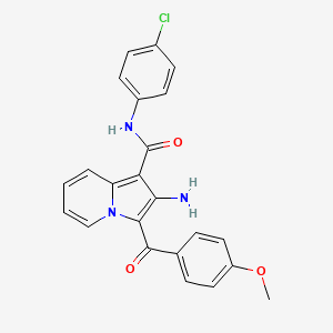 2-amino-N-(4-chlorophenyl)-3-(4-methoxybenzoyl)indolizine-1-carboxamide