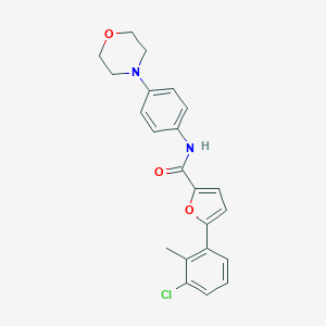 molecular formula C22H21ClN2O3 B279526 5-(3-chloro-2-methylphenyl)-N-(4-morpholin-4-ylphenyl)-2-furamide 