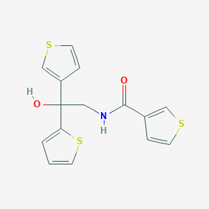 N-(2-hydroxy-2-(thiophen-2-yl)-2-(thiophen-3-yl)ethyl)thiophene-3-carboxamide