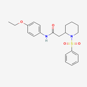 N-(4-ethoxyphenyl)-2-(1-(phenylsulfonyl)piperidin-2-yl)acetamide