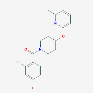 (2-Chloro-4-fluorophenyl)(4-((6-methylpyridin-2-yl)oxy)piperidin-1-yl)methanone