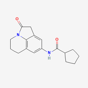 molecular formula C17H20N2O2 B2795283 N-(2-oxo-2,4,5,6-tetrahydro-1H-pyrrolo[3,2,1-ij]quinolin-8-yl)cyclopentanecarboxamide CAS No. 898463-33-7