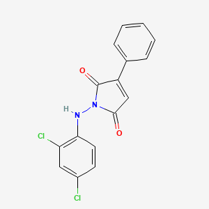 molecular formula C16H10Cl2N2O2 B2795285 1-(2,4-dichloroanilino)-3-phenyl-1H-pyrrole-2,5-dione CAS No. 271254-72-9