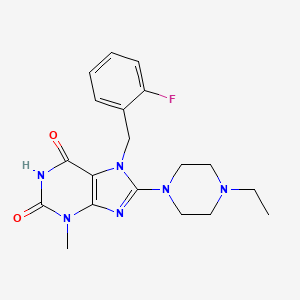 8-(4-Ethylpiperazin-1-yl)-7-[(2-fluorophenyl)methyl]-3-methylpurine-2,6-dione