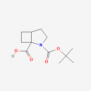 molecular formula C12H19NO4 B2795309 2-[(Tert-butoxy)carbonyl]-2-azabicyclo[3.2.0]heptane-1-carboxylic acid CAS No. 1251012-48-2