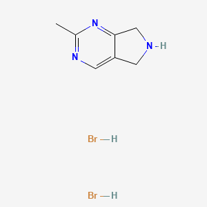 molecular formula C7H11Br2N3 B2795328 2-Methyl-6,7-dihydro-5H-pyrrolo[3,4-d]pyrimidine;dihydrobromide CAS No. 2445785-91-9
