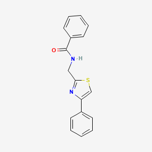 molecular formula C17H14N2OS B2795334 N-[(4-phenyl-1,3-thiazol-2-yl)methyl]benzamide CAS No. 381184-91-4