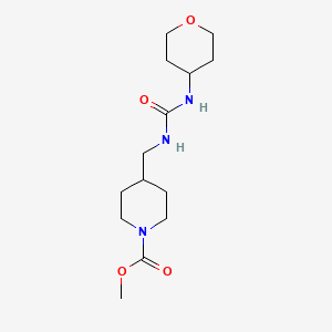 molecular formula C14H25N3O4 B2795336 methyl 4-((3-(tetrahydro-2H-pyran-4-yl)ureido)methyl)piperidine-1-carboxylate CAS No. 2034564-98-0