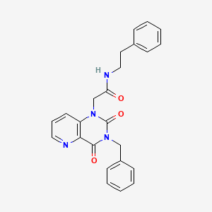 molecular formula C24H22N4O3 B2795356 2-(3-benzyl-2,4-dioxo-3,4-dihydropyrido[3,2-d]pyrimidin-1(2H)-yl)-N-phenethylacetamide CAS No. 921873-83-8