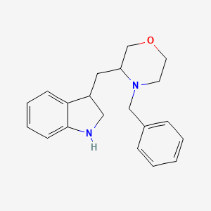 molecular formula C20H24N2O B2795358 3-[(4-benzylmorpholin-3-yl)methyl]-2,3-dihydro-1H-indole CAS No. 2137838-28-7