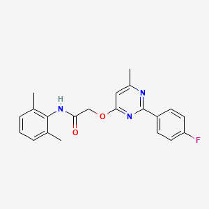 molecular formula C21H20FN3O2 B2795377 4-chloro-N-{1-[(2-methylphenyl)acetyl]piperidin-4-yl}benzenesulfonamide CAS No. 1251683-92-7