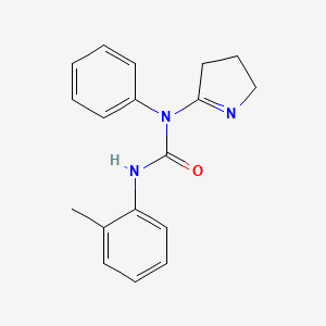 molecular formula C18H19N3O B2795382 1-(3,4-dihydro-2H-pyrrol-5-yl)-1-phenyl-3-(o-tolyl)urea CAS No. 898449-62-2