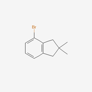 molecular formula C11H13Br B2795422 4-Bromo-2,2-dimethyl-2,3-dihydro-1H-indene CAS No. 1487188-84-0
