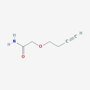 molecular formula C6H9NO2 B2795423 2-But-3-ynoxyacetamide CAS No. 2416235-17-9