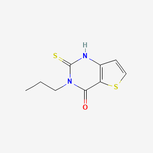 molecular formula C9H10N2OS2 B2795424 3-propyl-2-thioxo-2,3-dihydrothieno[3,2-d]pyrimidin-4(1H)-one CAS No. 187538-55-2