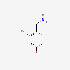 molecular formula C7H7BrFN B2795425 (2-Bromo-4-fluorophenyl)methanamine CAS No. 739354-98-4
