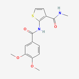 molecular formula C15H16N2O4S B2795426 2-(3,4-dimethoxybenzamido)-N-methylthiophene-3-carboxamide CAS No. 864974-63-0
