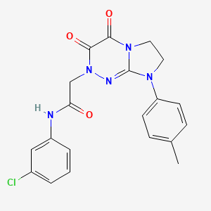 molecular formula C20H18ClN5O3 B2795437 N-(3-chlorophenyl)-2-(3,4-dioxo-8-(p-tolyl)-3,4,7,8-tetrahydroimidazo[2,1-c][1,2,4]triazin-2(6H)-yl)acetamide CAS No. 941997-10-0