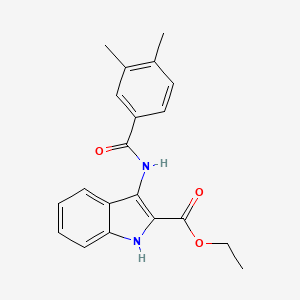 molecular formula C20H20N2O3 B2795438 ethyl 3-(3,4-dimethylbenzamido)-1H-indole-2-carboxylate CAS No. 850929-33-8